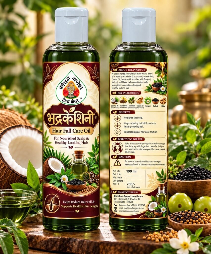 Bhadrakeshini Ayurvedic hair oil by Kanchan Ganesh Healthcare